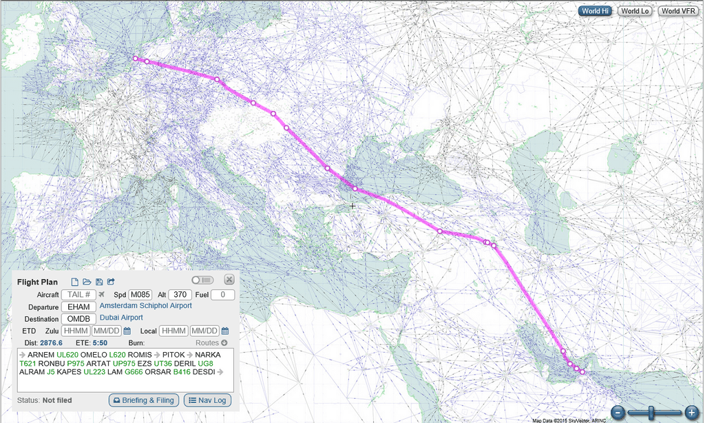 EHAM OMDB Skyvector